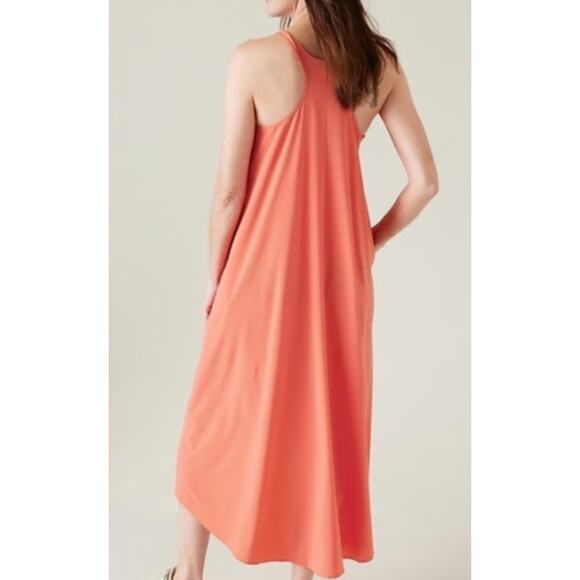 Athleta Presidio Hi-Lo Dress Pink Coral Size Small - Picture 2 of 12